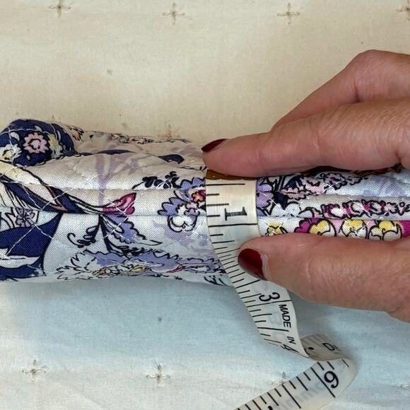 Vera Bradley Mini Cosmetic Bag Hummingbird Park Blue Pink Retired Pattern - Picture 9 of 9